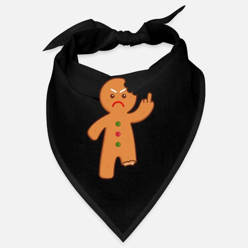 Gingerbread man stinking finger middle finger Bandana