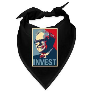 warren buffett invest II buy and hold börse - Bandana - Schwarz - Vorne