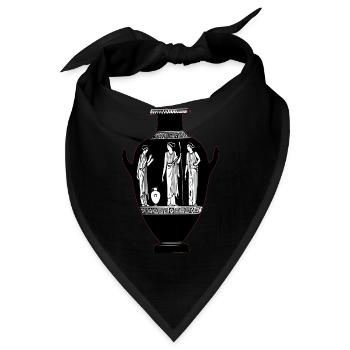 Vase Töpferwaren, Antikes Griechenland - Bandana - Schwarz - Vorne