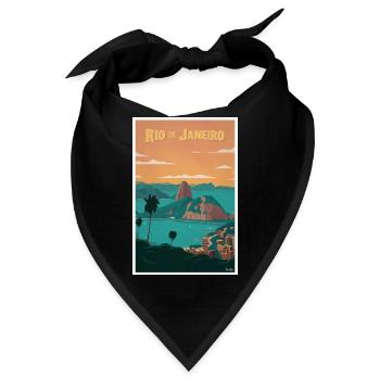 RIO DE JANEIRO, Vintage Poster - Bandana - Schwarz - Vorne