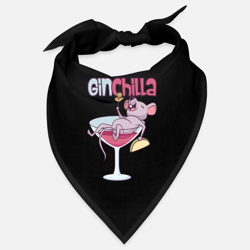 Ginchilla Drunk Mouse in Martini Glass Bandana