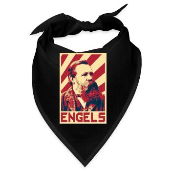 Friedrich Engels - Bandana - Schwarz - Vorne