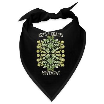 Jugendstil, Vintage-Design um 1900 - Bandana - Schwarz - Vorne