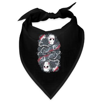 Jason mit seiner Kettensäge - Bandana - Schwarz - Vorne