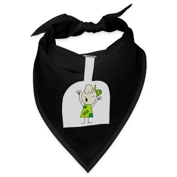 Junge in der Flasche - Bandana - Schwarz - Vorne