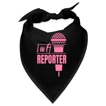 Ich bin Reporter Medien Korrespondent Journalist - Bandana - Schwarz - Vorne