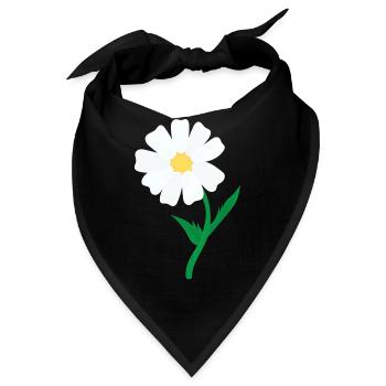 Gänseblümchen - Bandana - Schwarz - Vorne