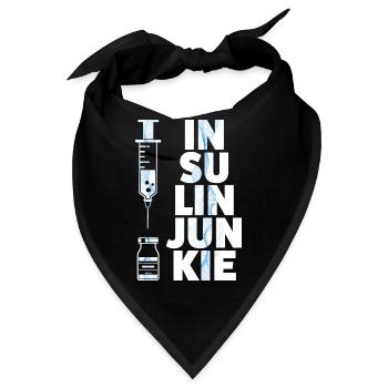 Insulin Junkie - Bandana - Schwarz - Vorne