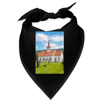 Eid kirke (Eid-Kirche) in Nordfjordeid Norwegen - Bandana - Schwarz - Vorne