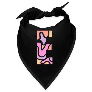 letter E - Bandana - Schwarz - Vorne