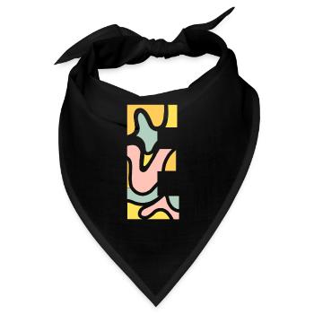 letter E - Bandana - Schwarz - Vorne