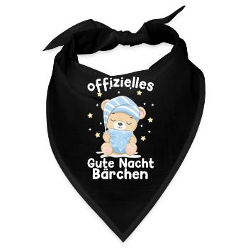 Bär Schlaf schlafen Bärchen Geschenk - Bandana - Schwarz - Vorne