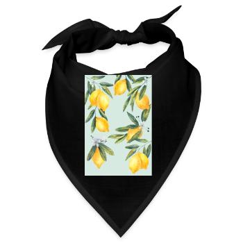 Zitronen - Bandana - Schwarz - Vorne