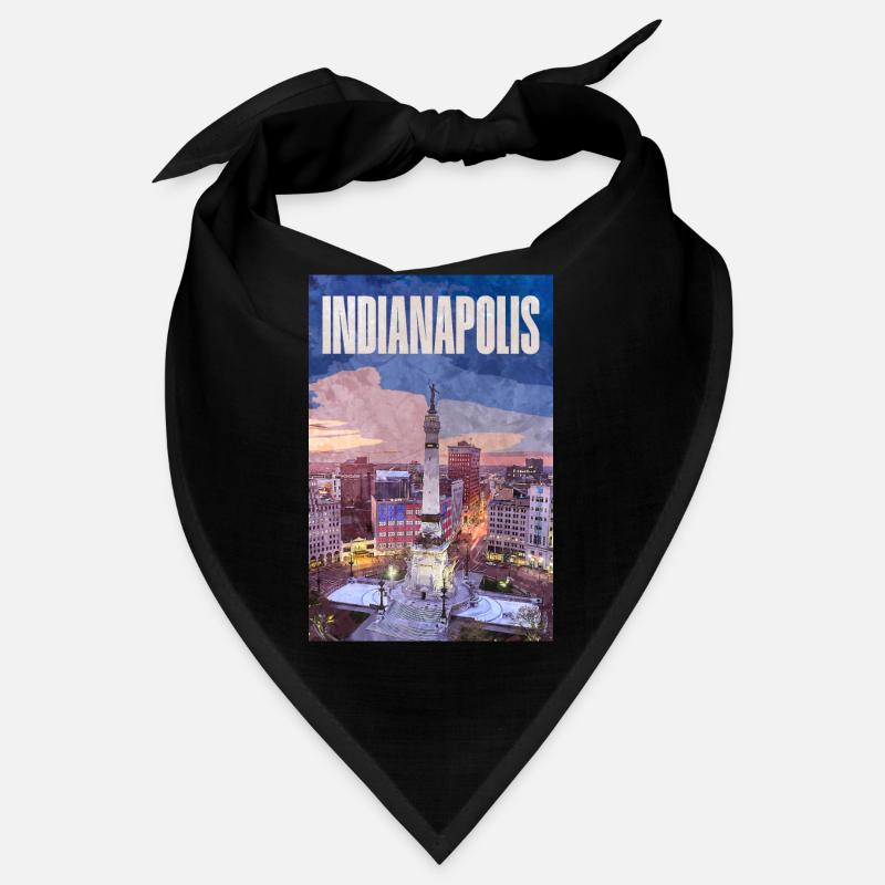 La silhouette d’Indianapolis au Monument Circle Bandana