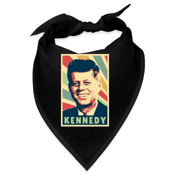 John F Kennedy Vintage Farben - Bandana - Schwarz - Vorne