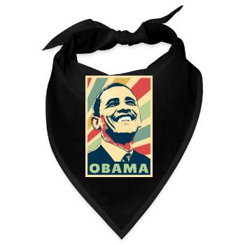 Barack Obama Vintage Farben - Bandana - Schwarz - Vorne