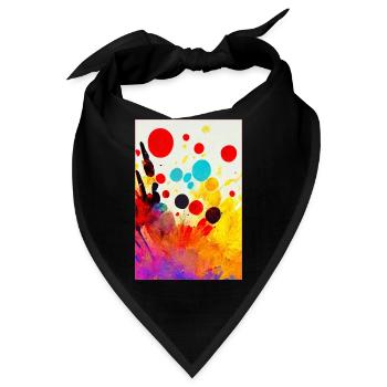 Abstract bright colour bold - Bandana - Schwarz - Vorne