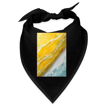 Abstract 4d Pastel Yellow - Bandana - Schwarz - Vorne