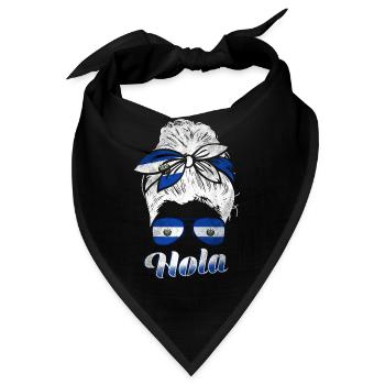 El Salvador Frau - Bandana - Schwarz - Vorne