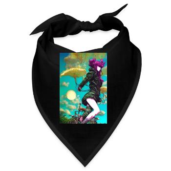 Mushroom Girl - Bandana - Schwarz - Vorne