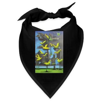 Enten im Baum - Bandana - Schwarz - Vorne
