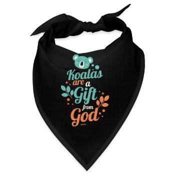 Koalas sind ein Geschenk von Gott - Bandana - Schwarz - Vorne