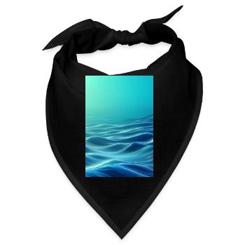 Low-Poly Wave - Bandana - Schwarz - Vorne