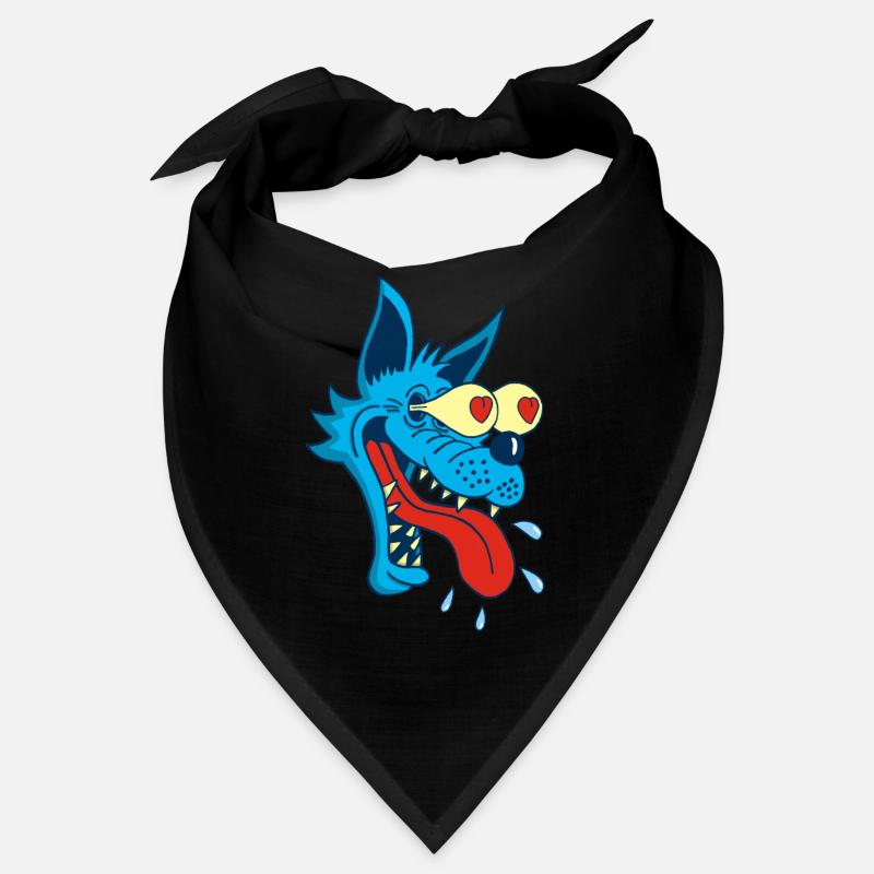 Blauer Wolf verliebt Bandana