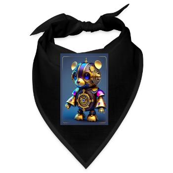 Niedlicher Uhrwerk Baby-Hamster Android - Bandana - Schwarz - Vorne