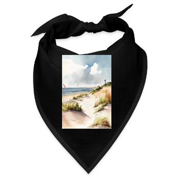 Strand und Dünen - Bandana - Schwarz - Vorne