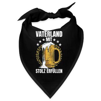 Vaterland mit Stolz erfüllen Geschenk - Bandana - Schwarz - Vorne
