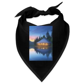 Charmante Hütte am See - Bandana - Schwarz - Vorne