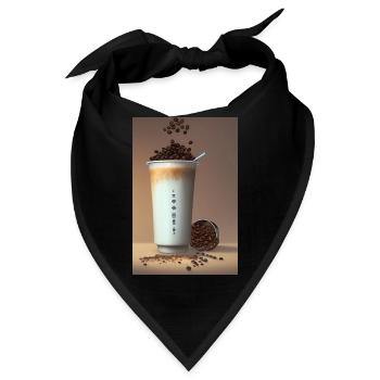 Kaffee, Kaffeebohnen - Bandana - Schwarz - Vorne