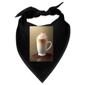Kaffee, Kaffeebohnen - Bandana - Schwarz - Vorne
