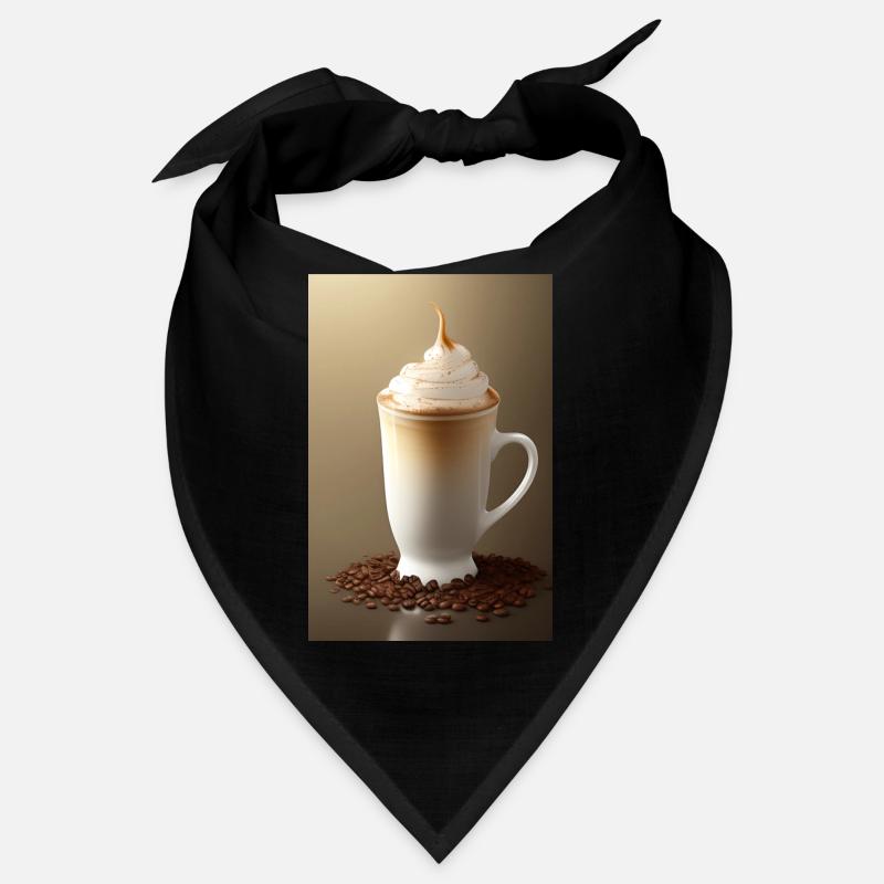 Kaffee, Kaffeebohnen - Bandana - Schwarz