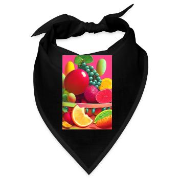 Früchte - Bandana - Schwarz - Vorne