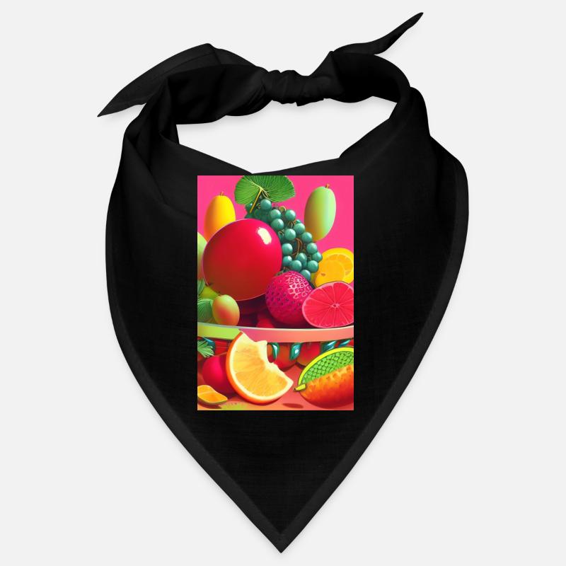 Früchte - Bandana - Schwarz
