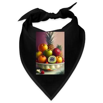 Früchte - Bandana - Schwarz - Vorne
