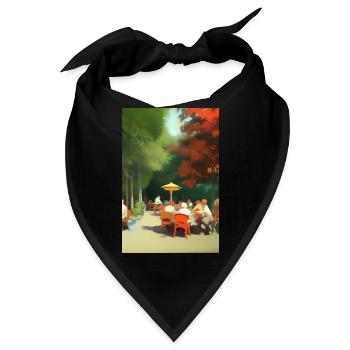 Asiatisches Cafe im Freien - Bandana - Schwarz - Vorne