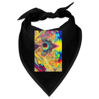 Abstrakte Kunst - Bandana - Schwarz - Vorne
