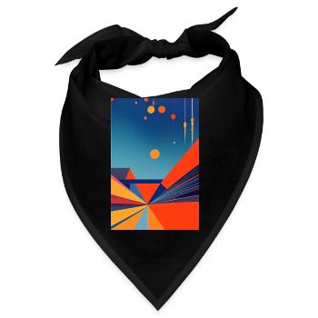Abstrakte Kunst - Bandana - Schwarz - Vorne