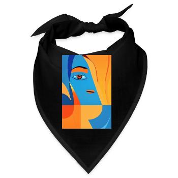 Abstrakte Kunst - Bandana - Schwarz - Vorne