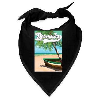 Bermuda Urlaubsplakat - Bandana - Schwarz - Vorne