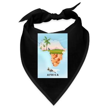 Karte von Afrika - Bandana - Schwarz - Vorne