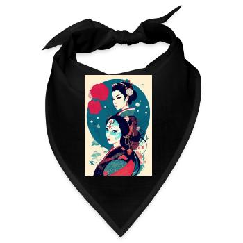 Geisha - Bandana - Schwarz - Vorne