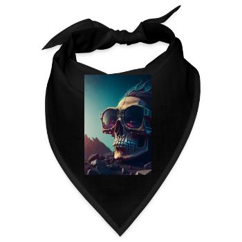 Totenkopf-Sonnenbrille! Einzigartiger Stil, origineller Humor - Bandana - Schwarz - Vorne