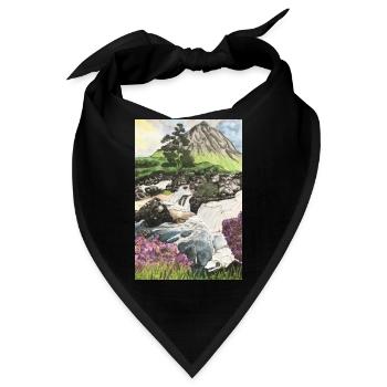 Island Kirkjufell Reisen Wandern Iceland Vulkan - Bandana - Schwarz - Vorne