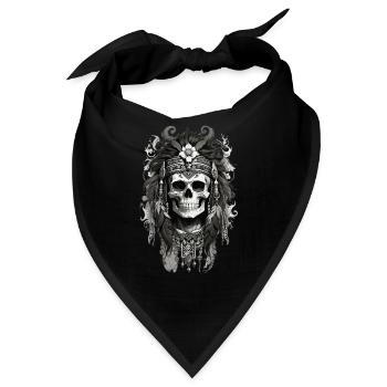 Floral Skull full - Bandana - Schwarz - Vorne