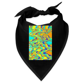 Abstrakt Kunst - Bandana - Schwarz - Vorne
