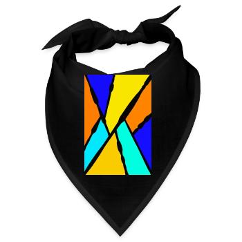 Abstrakte Kunst - Bandana - Schwarz - Vorne